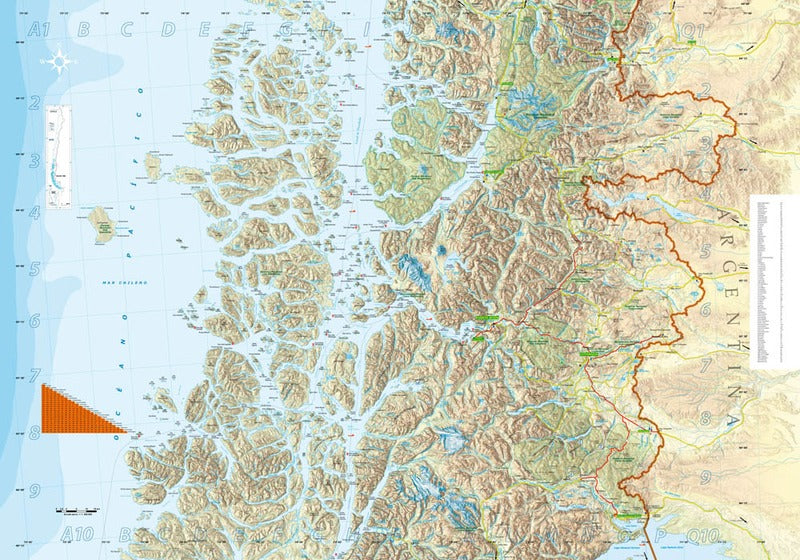 07 Carretera Austral - Straßenkarte Chile 1:400.000