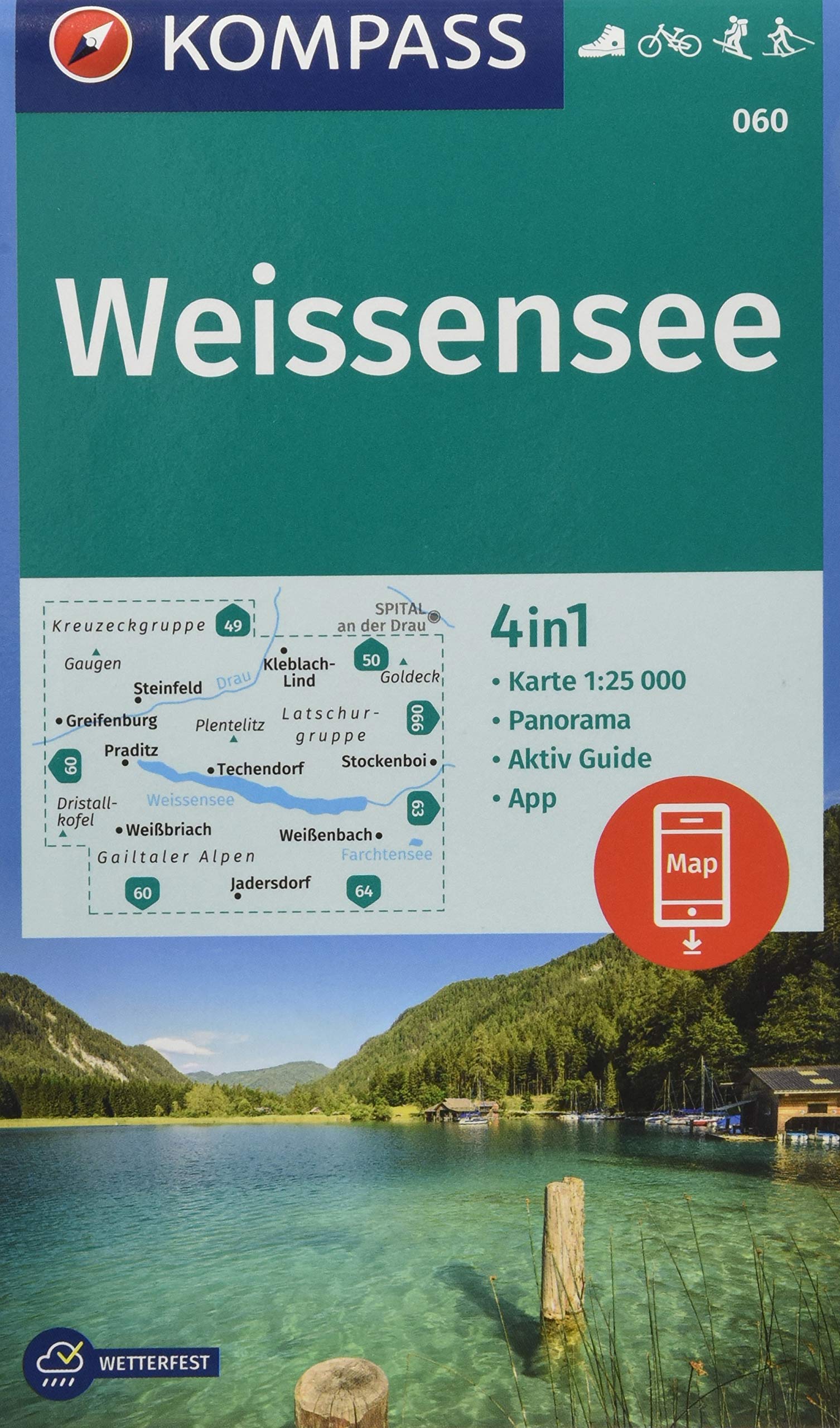 060 Weißensee 1:25.000 - Kompass Wanderkarte