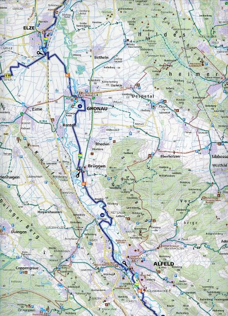 3363 Weserbergland, Leine, Northeim 1:70.000 - KOMPASS Fahrradkarte
