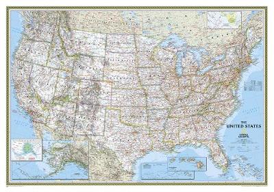 Ü150A United States Poster USApolitical 111x77 cm - National Geographic
