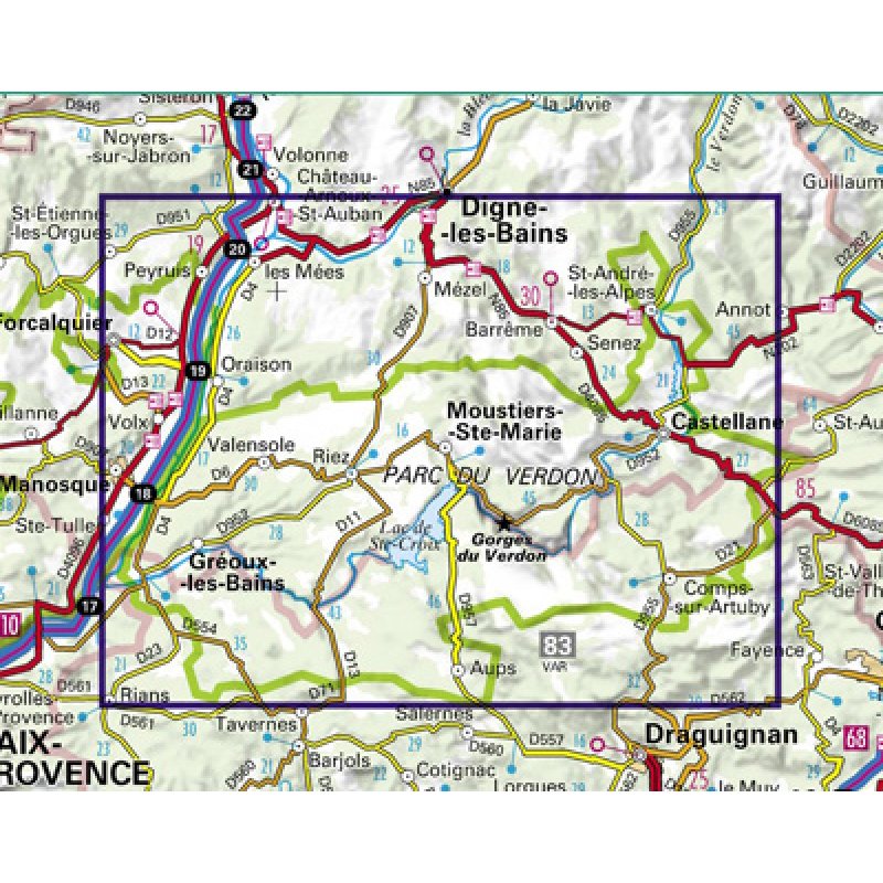 Verdon / Lac de Ste-Croix 1:75.000