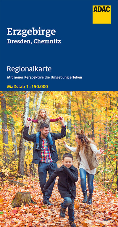Erzgebirge, Dresden, Chemnitz 1:150.000 - ADAC Regionalkarte