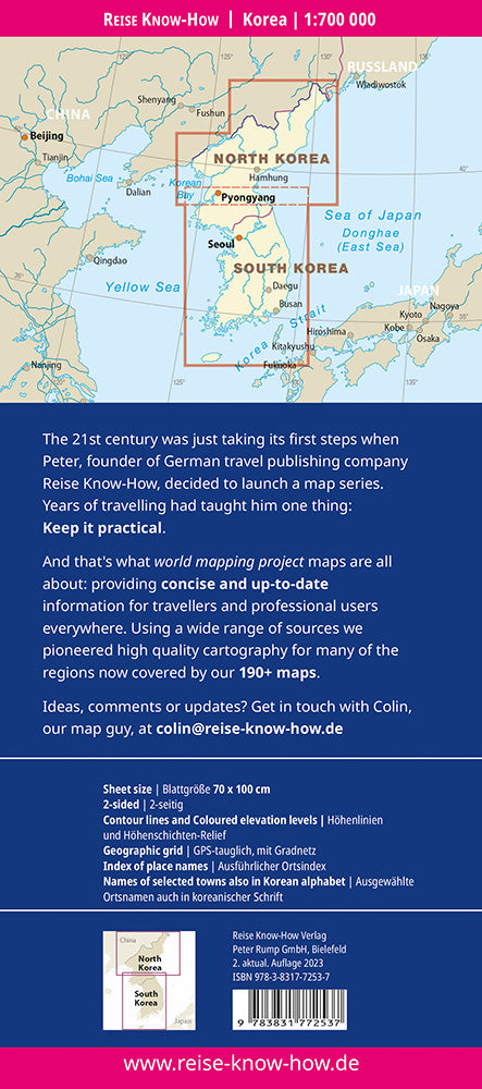 Korea, Nord und Süd  1:700.000 - Reise Know-How