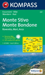 687 Monte Stivo-Monte Bondone - Kompass Wanderkarte