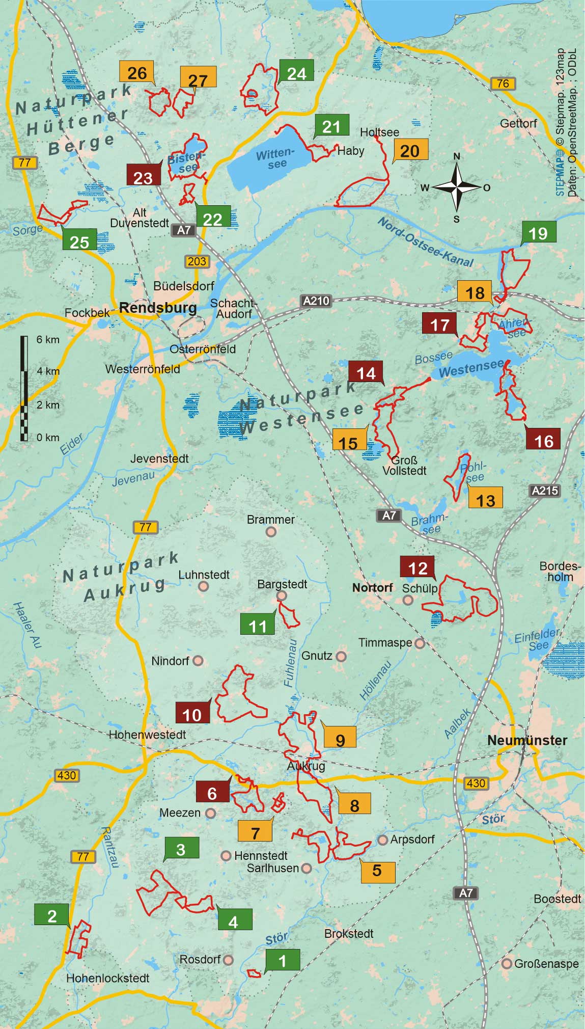 Naturparks Schleswig-Holstein - Outdoor Wanderführer