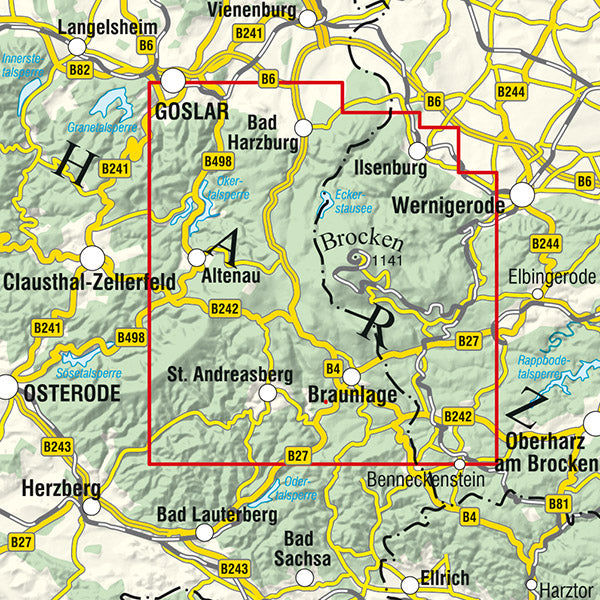 Brocken - Rad- und Wanderkarte 1:25.000
