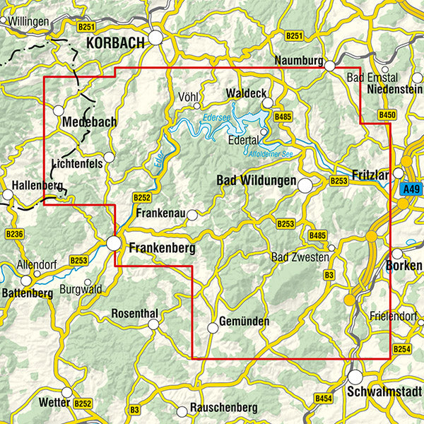 Naturpark Kellerwald-Edersee 1:33.000 - Rad- und Wanderkarte