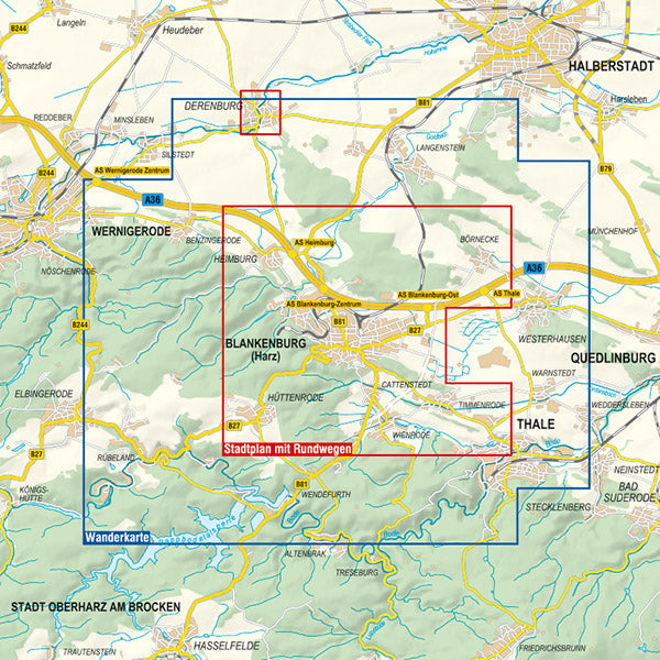 Blankenburg - Rad- und Wanderkarte 1:25.000