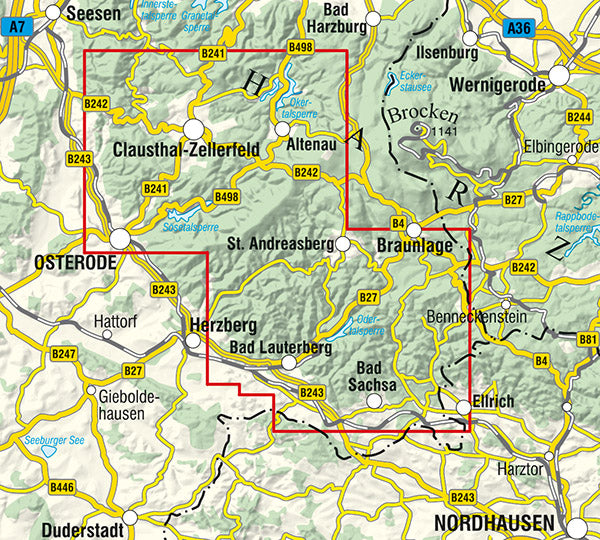 Harzer BaudenSteig 1:25.000 - Wanderkarte