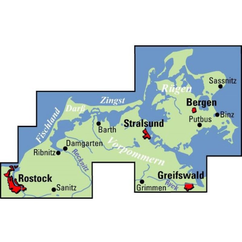 Rügen/Fischland-Darß - ADFC Regionalkarte