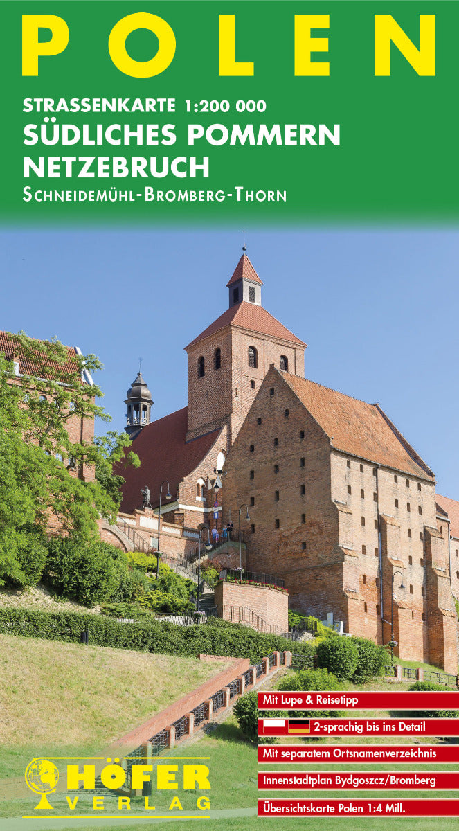 PL004 Südliches Pommern, Netzebruch - 1:200.000 - Straßenkarte