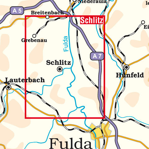 Schlitz 1:25.000 - Rad- und Wanderkarte