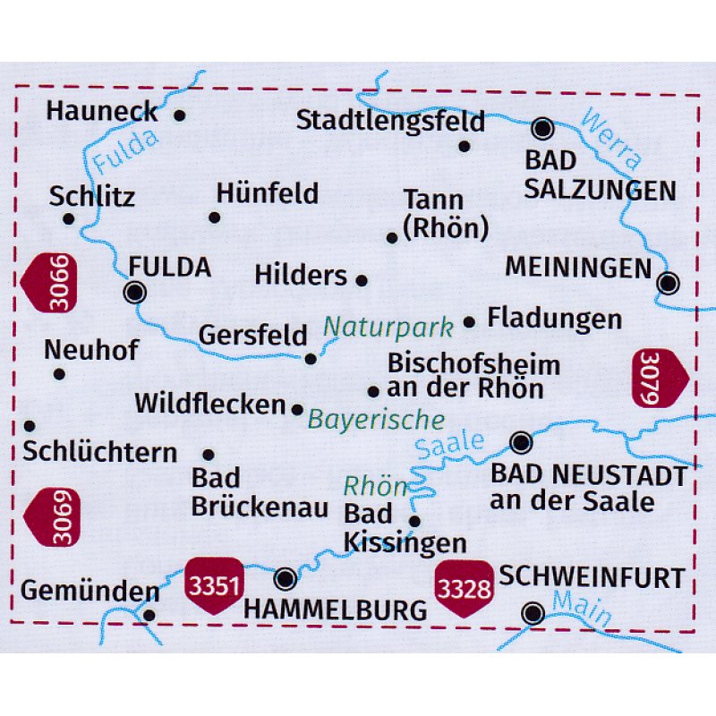3356 Rhön, Fulda 1:70.000 - KOMPASS Fahrradkarte