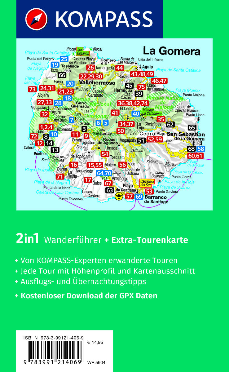 5904 La Gomera mit 75 Touren - KOMPASS Wanderführer