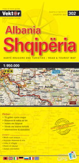 Albanien - 1:350.000 - Straßenkarte