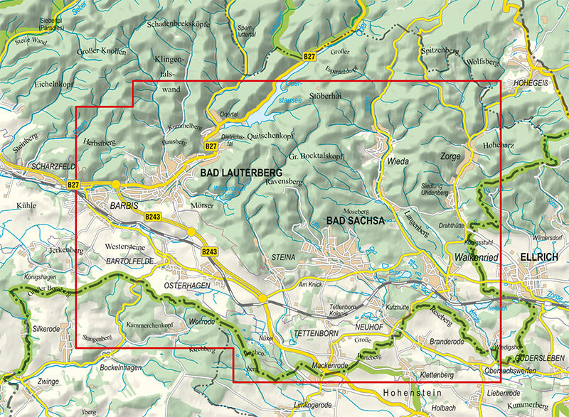 Bad Sachsa - Rad- und Wanderkarte 1:25.000