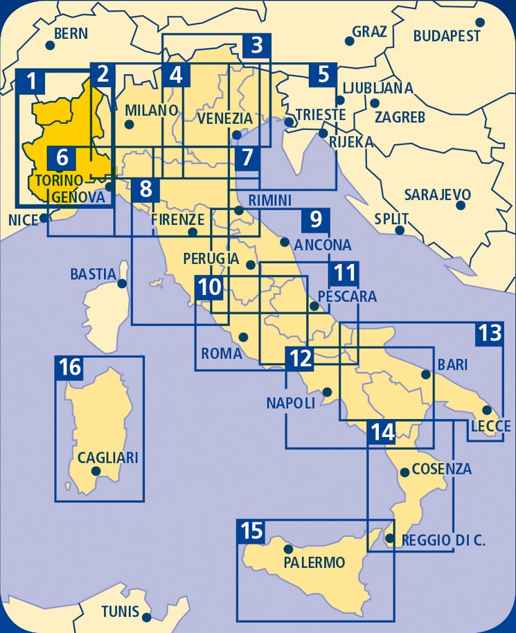 Italien 1:200.000 Kümmerly + Frey Straßenkarten