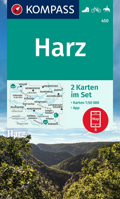 450 Harz 1:50.000 - Kompass Wanderkarte