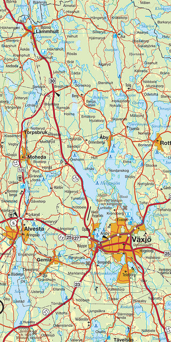 01 Süd-Schweden (Süd) Malmö - Växjö - Kalmar 1:250.000