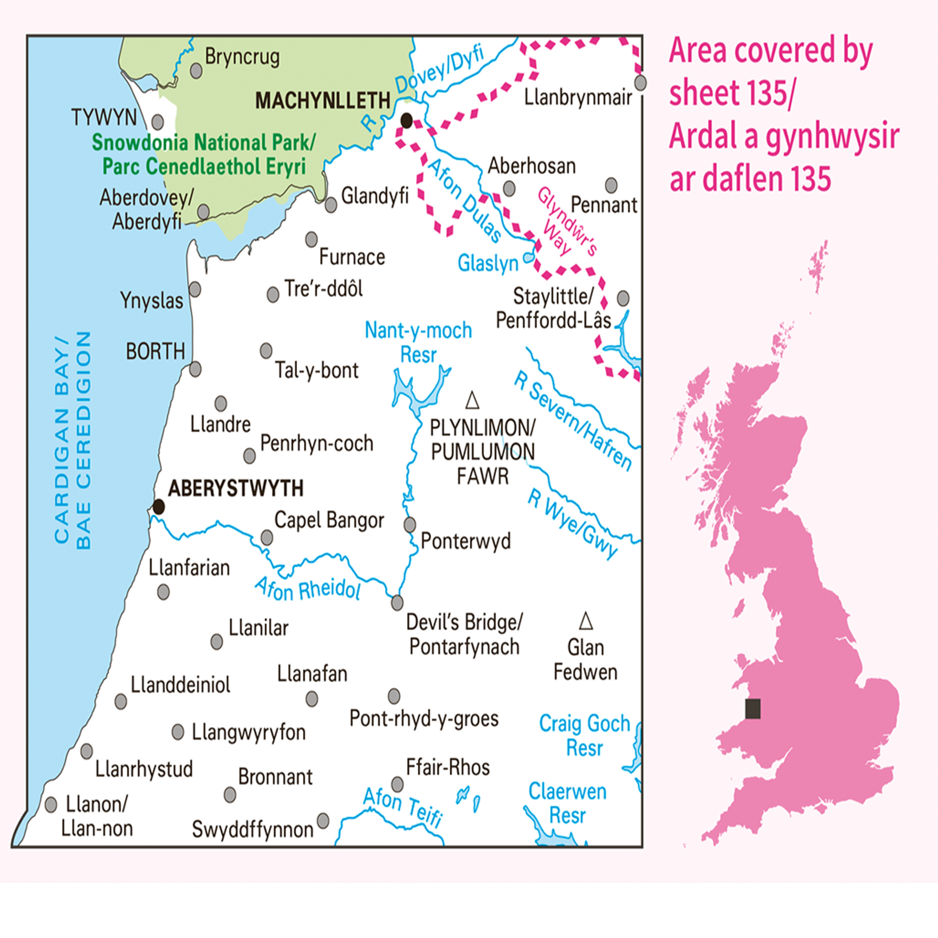 Landranger Map Wales 1:50.000 - Wanderkarten