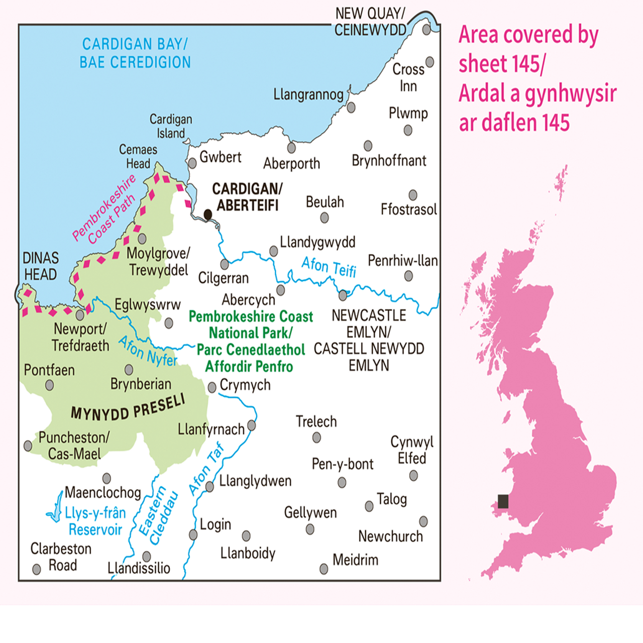 Landranger Map Wales 1:50.000 - Wanderkarten
