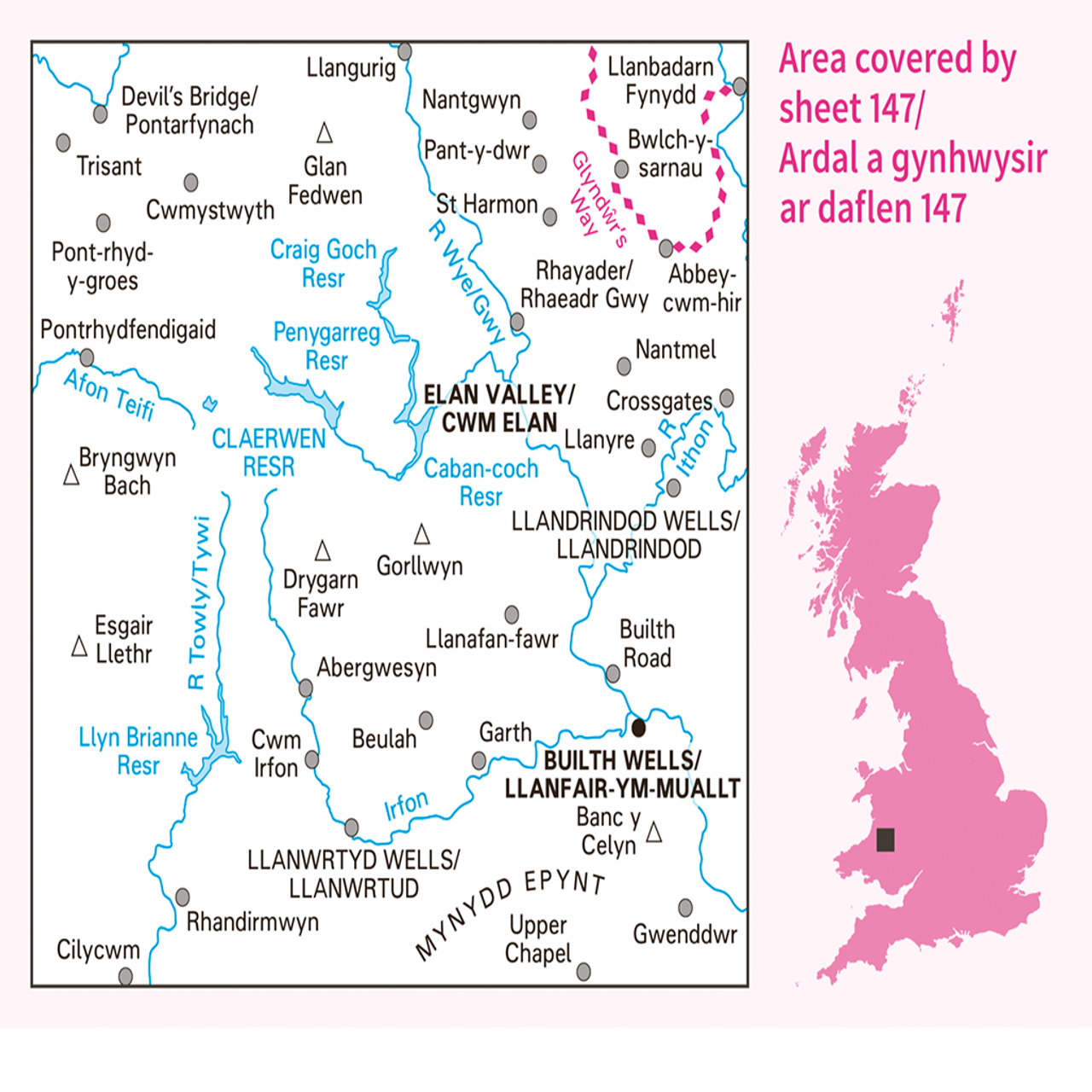 Landranger Map Wales 1:50.000 - Wanderkarten