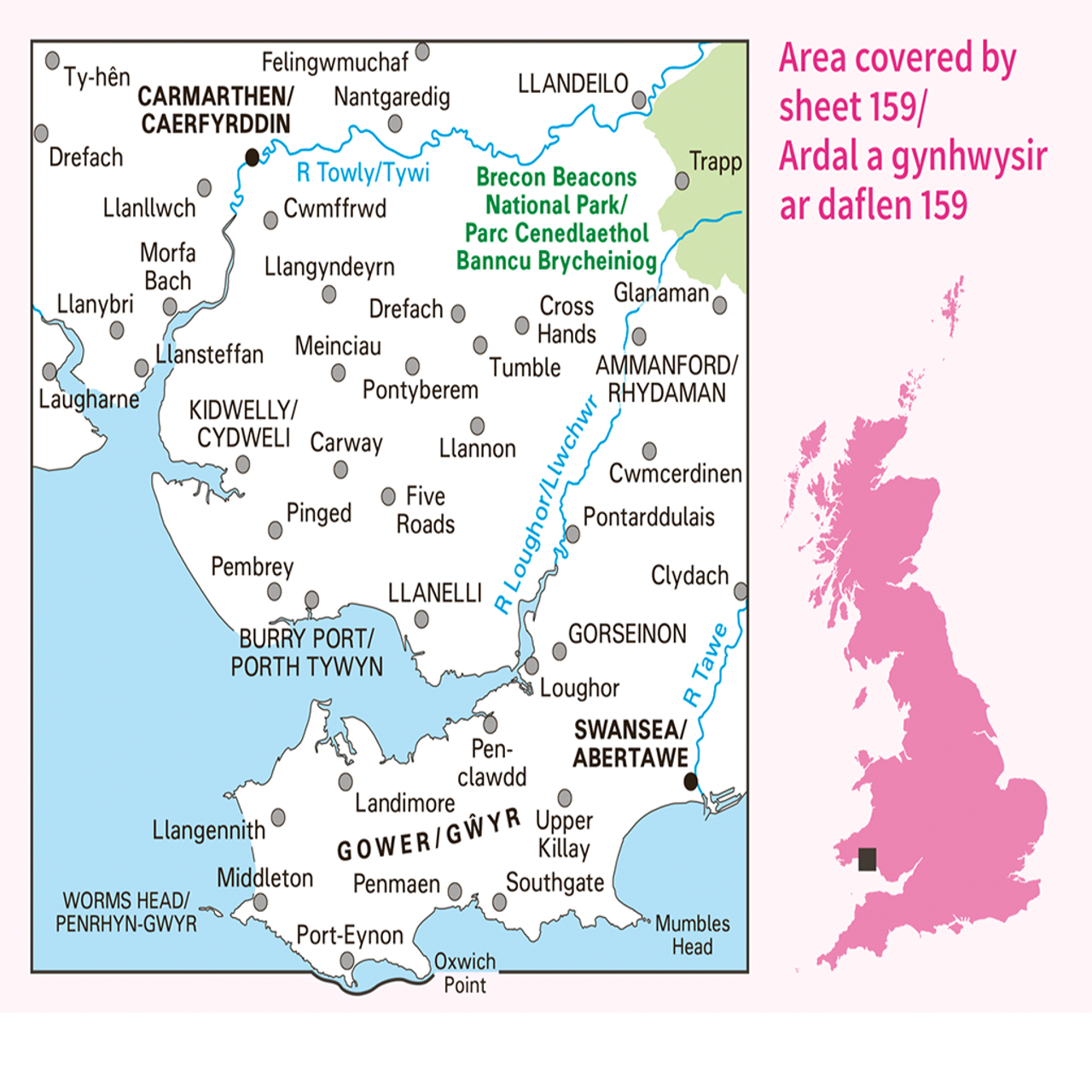 Landranger Map Wales 1:50.000 - Wanderkarten