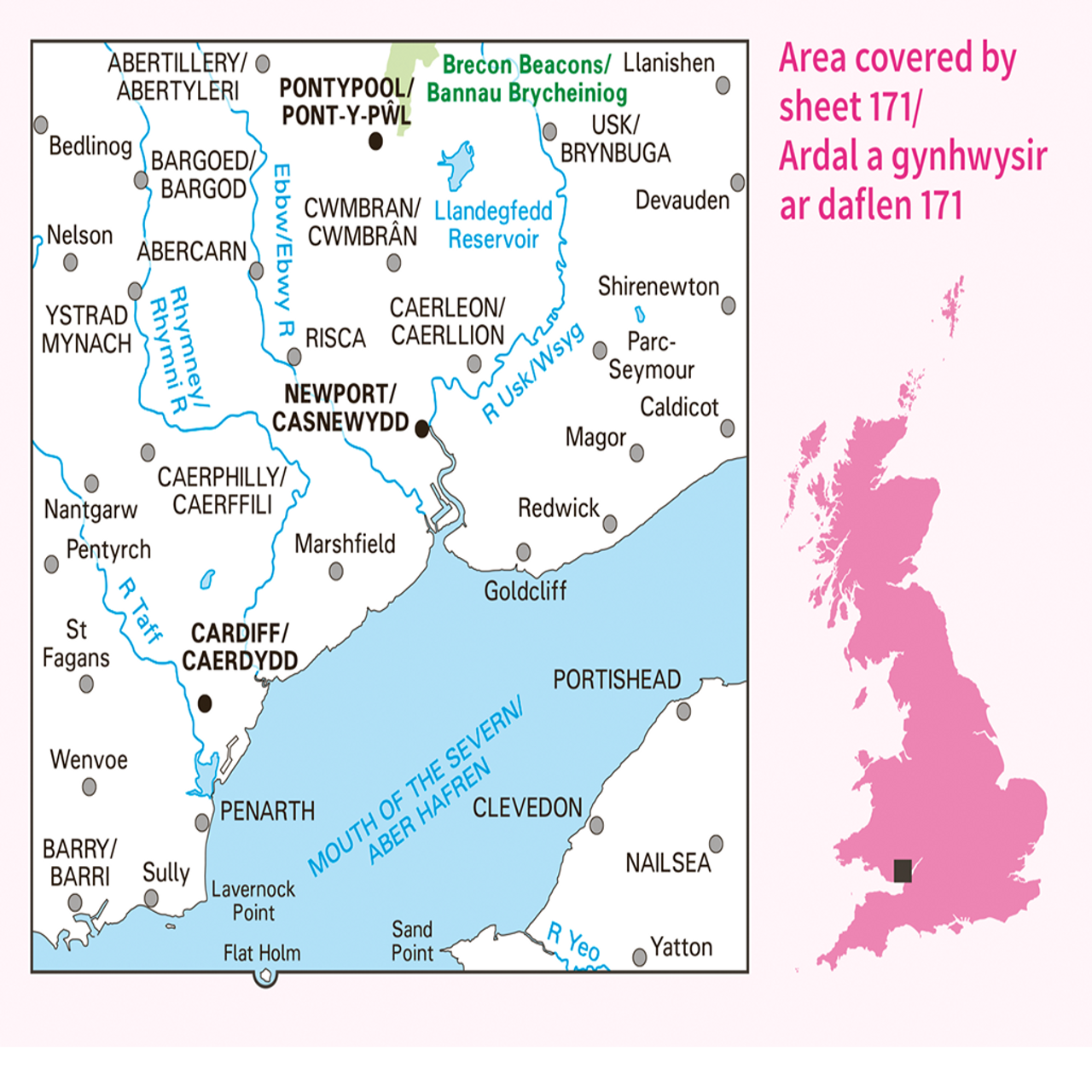 Landranger Map Wales 1:50.000 - Wanderkarten