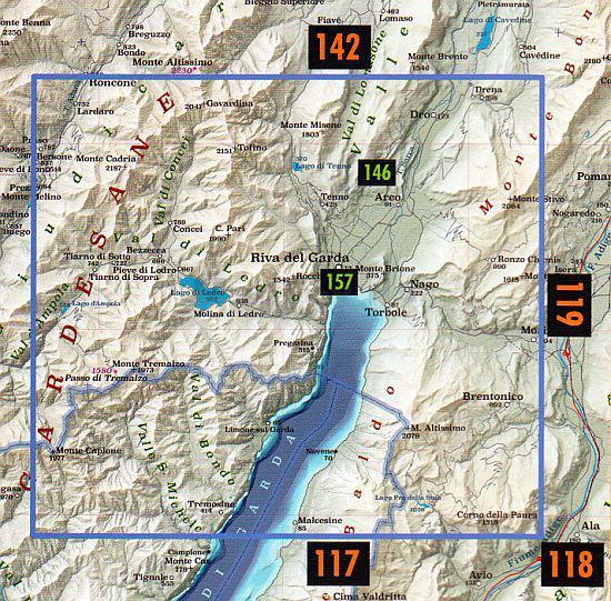 114 Alto Garda - Valle di Ledro 1:25.000 - 4land Italien