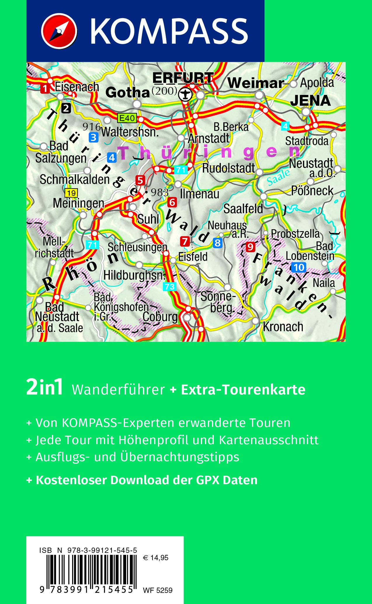 Rennsteig - KOMPASS Wanderführer