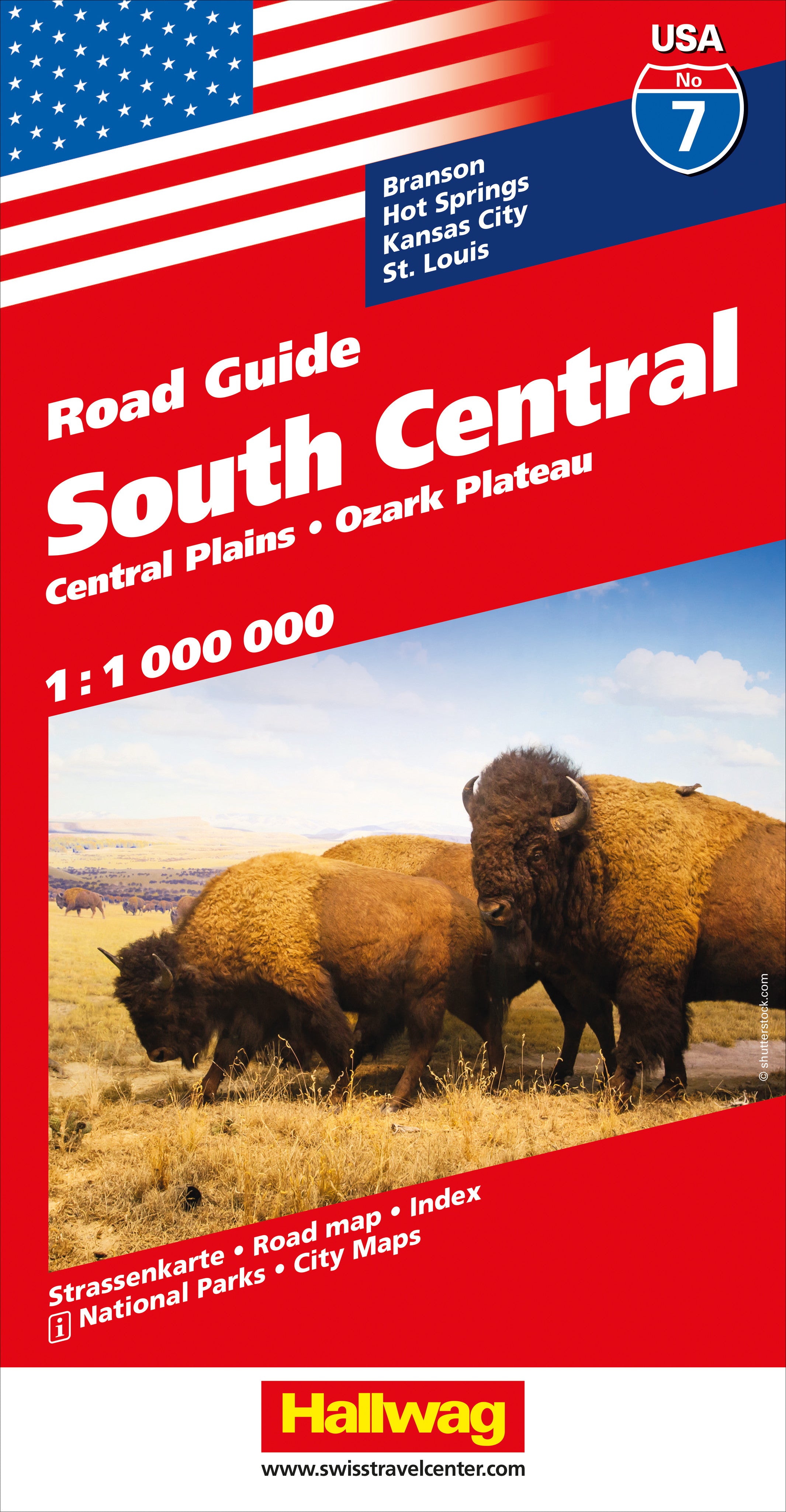 South Central-07 USA Road Guide 1:1.000.000 - Hallwag