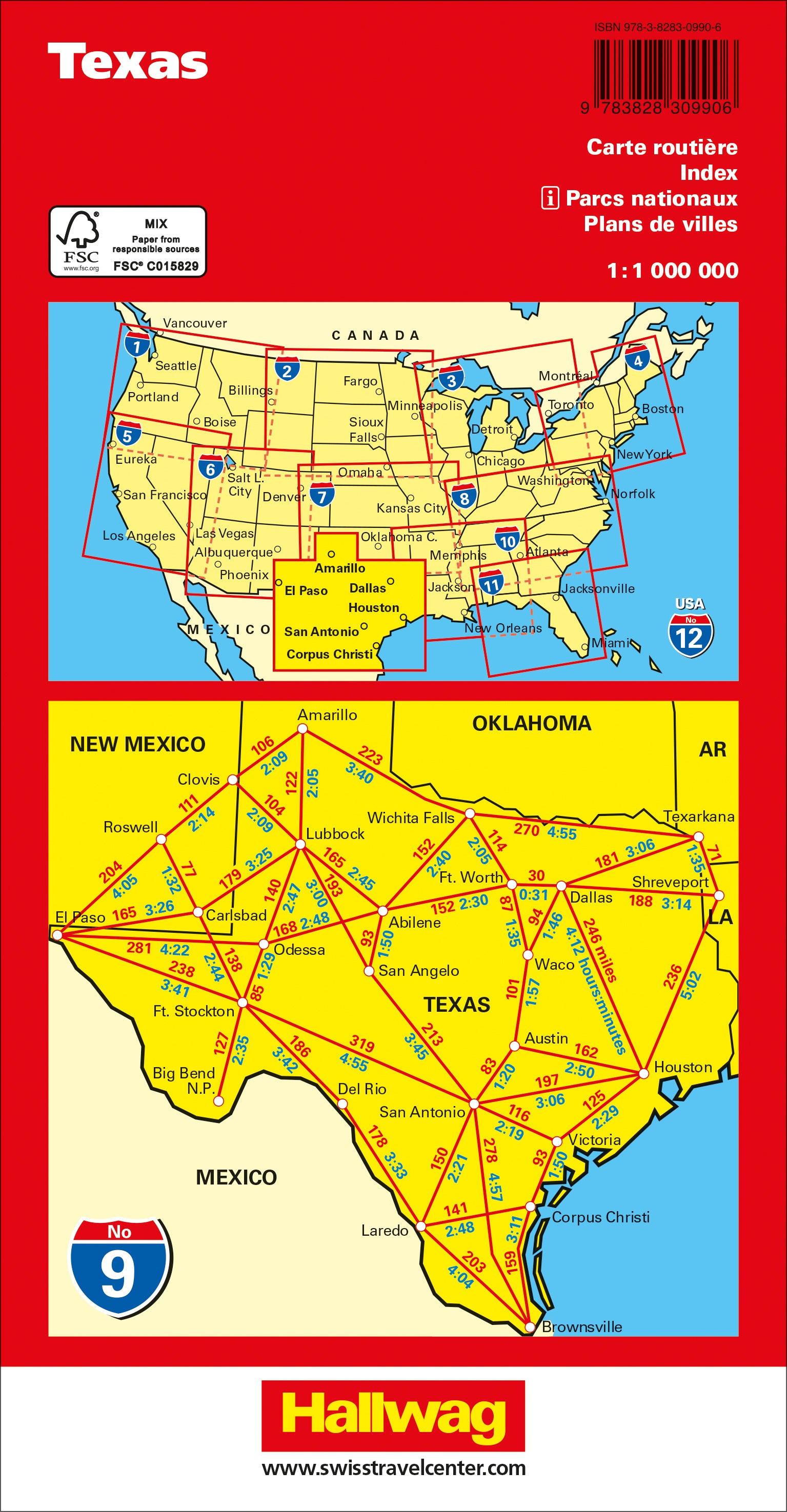 Texas - 09 USA Road Guide 1:1.000.000 - Hallwag