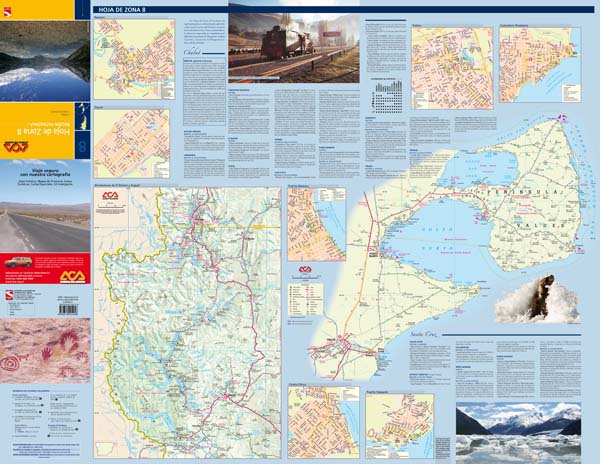 Region Patagonia Central 1:1 Mio. - Hoja de Zona 8