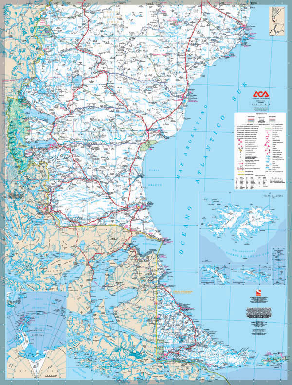 Region Patagonia Sur 1:1 Mio. - Hoja de Zona 9