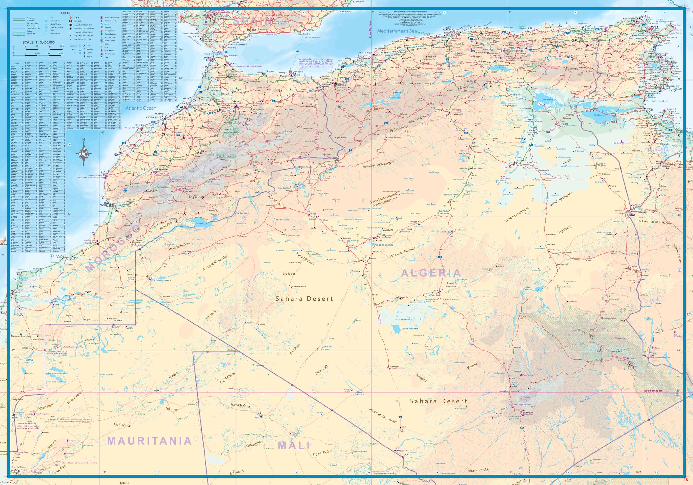 Africa North ITM - 1:3.400.000