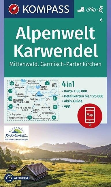 6 Alpenwelt Karwendel 1:50.000 - Kompass Wanderkarte