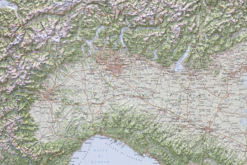 Reliefkarte Alpen 1:1.000.000 - LAC