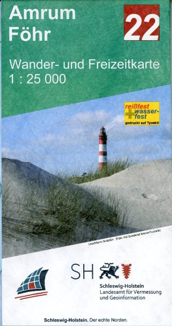 Amrum - Föhr 1:25.000 - Wander- und Freizeitkarte