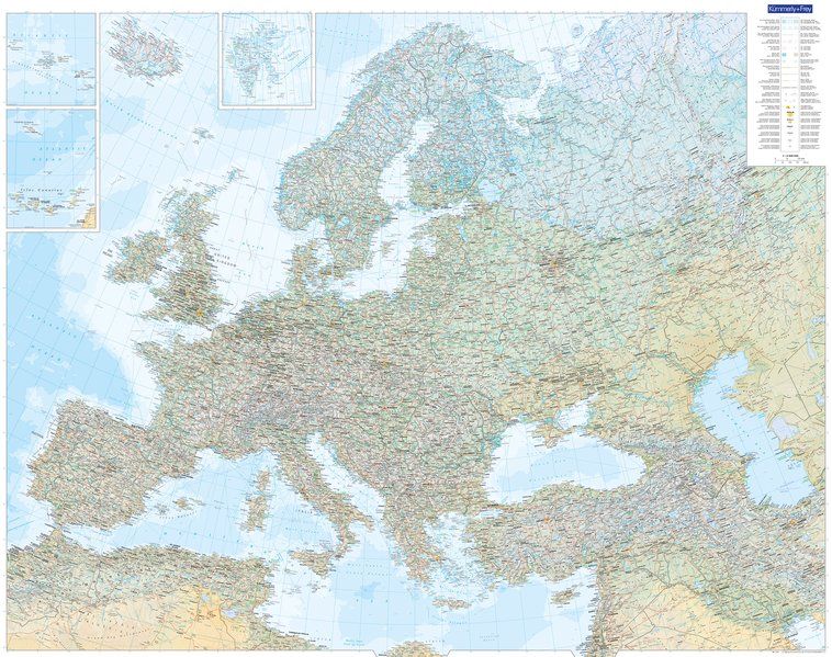 Europa physisch 1:4,5 Mio. (E113) - Kümmerly & Frey