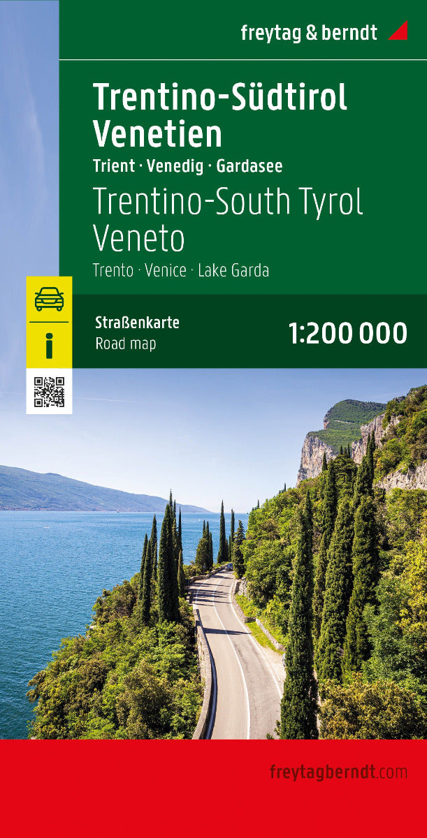 Südtirol - Trentino - Venetien - 1:200.000 Straßenkarte Freytag & Berndt