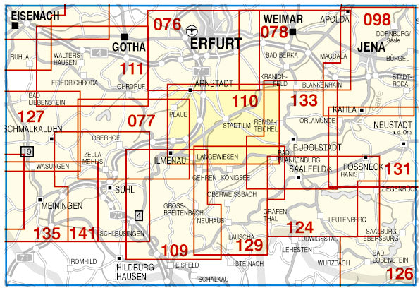 110 Arnstadt, Stadtilm und Umgebung - 1:35.000
