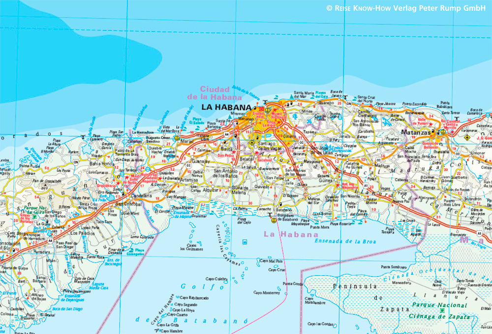 Cuba 1:650.000 mit Havanna 1:50.000 - Reise Know How