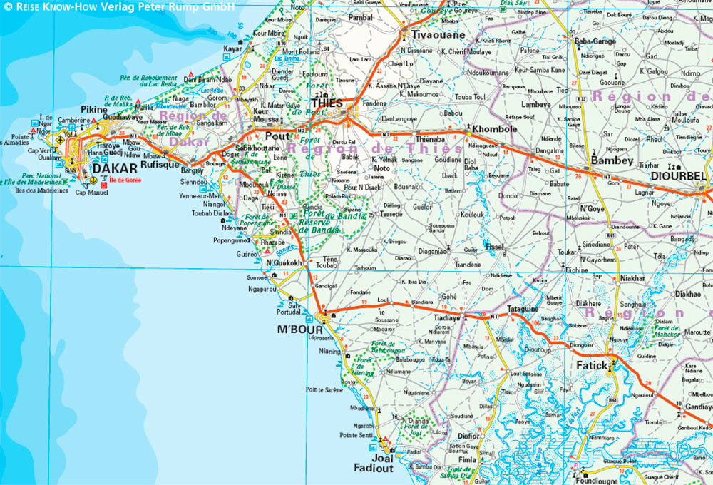 Senegal, Gambia (1:550.000) - Reise Know-How