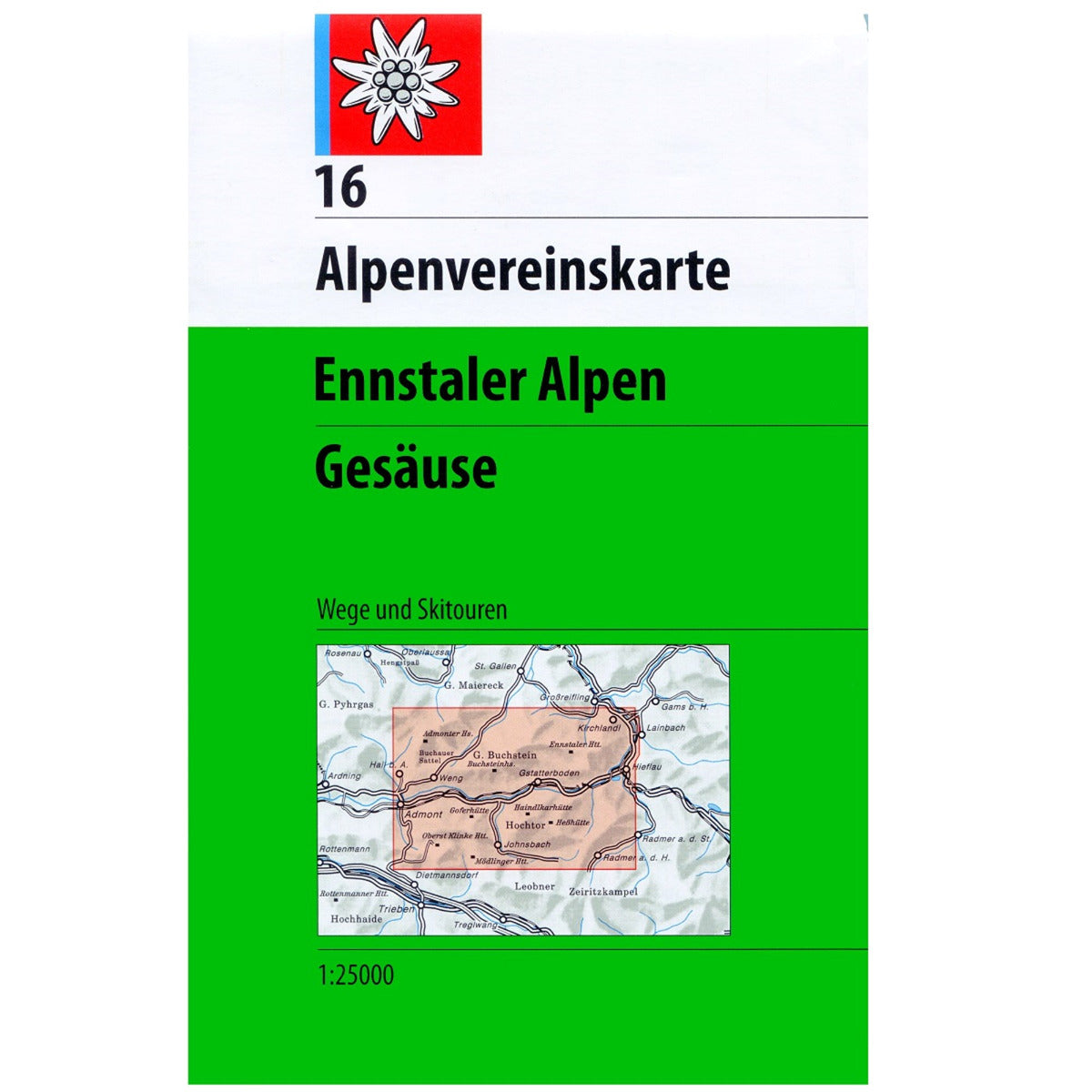 16 Ennstaler Alpen - Gesäuse 1:25.000 Wanderkarte