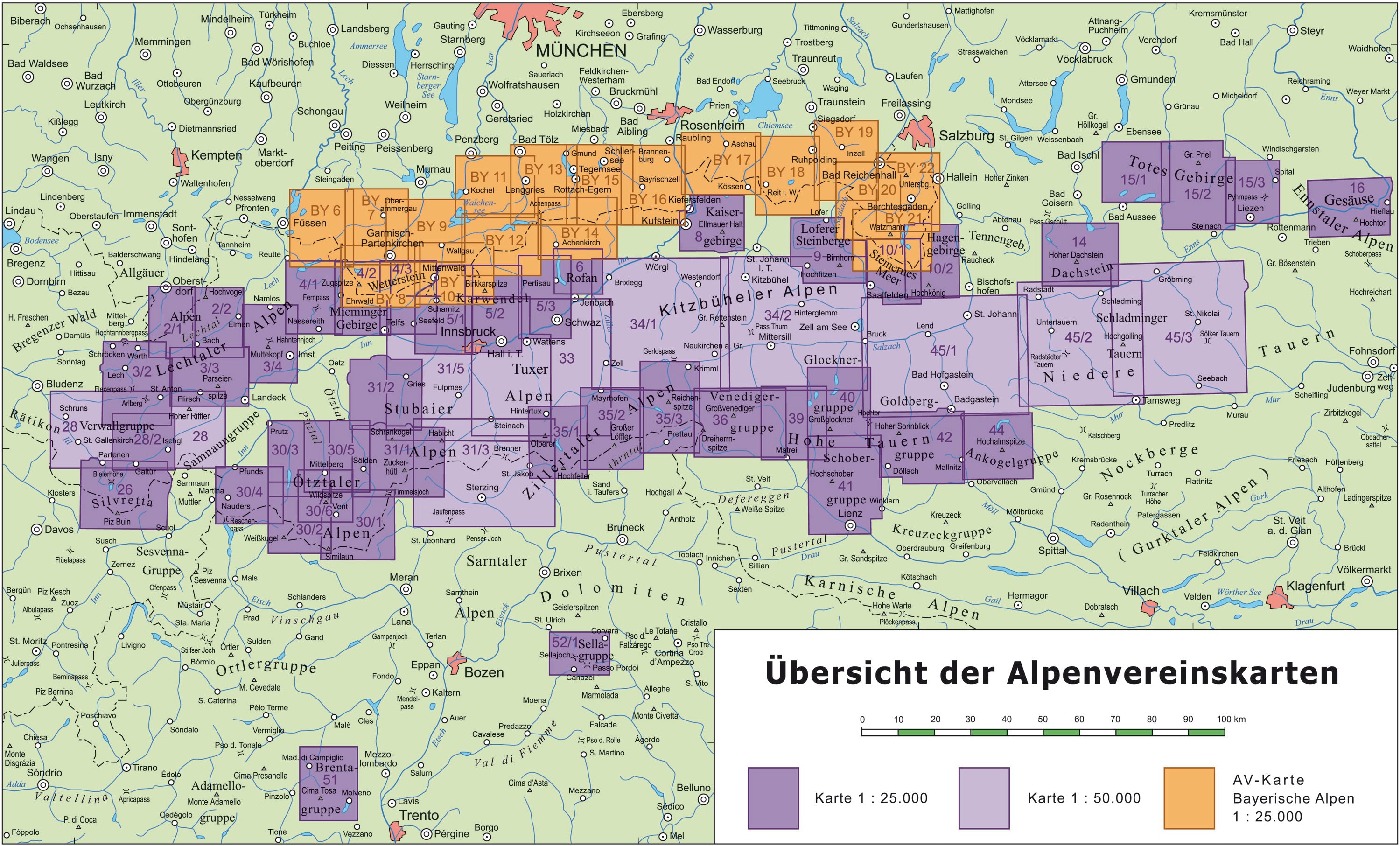 BY 13: Mangfallgebirge West, Tegernsee, Hirschberg