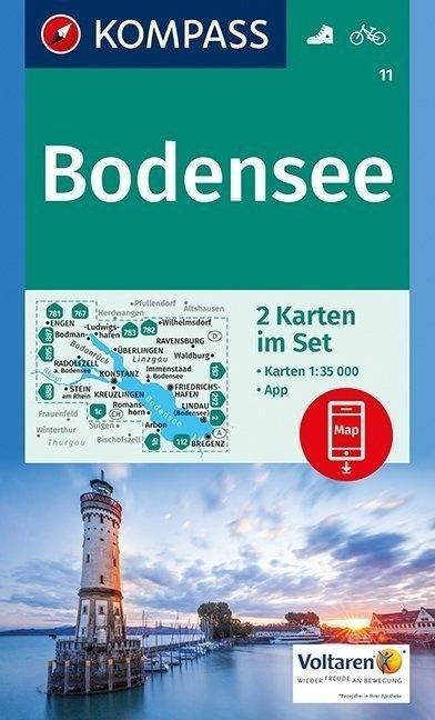 11 Bodensee 1:35.000 - Kompass Wanderkartenset