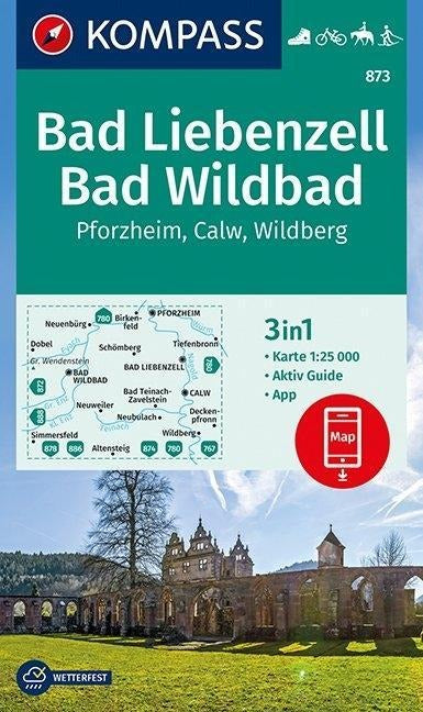 873 Bad Liebenzell, Bad Wildbad - Kompass Wanderkarte