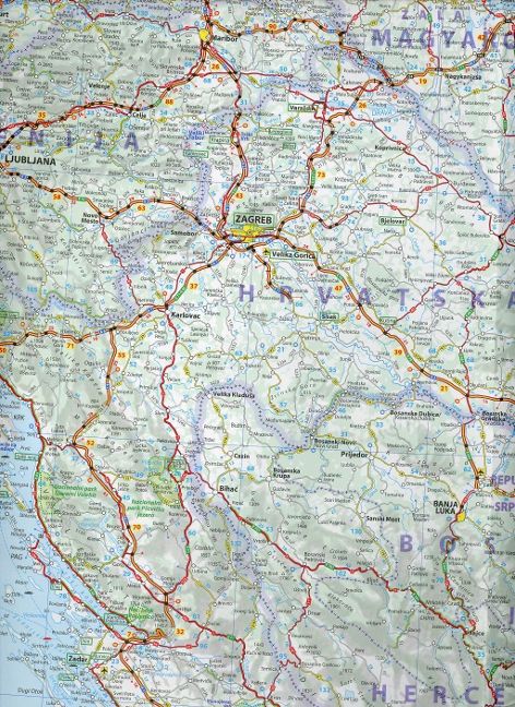 Slowenien, Kroatien, Bosnien und Herzegowina, Serbien, Montenegro, Ehem. Jugosl. Rep. Mazedonien Michelin - 1:1.000.000