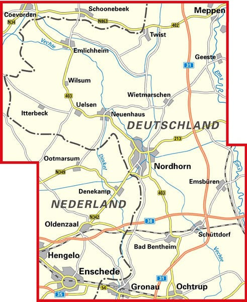 Grafschaft Bentheim  1:50.000 - BVA Fahrradkarte