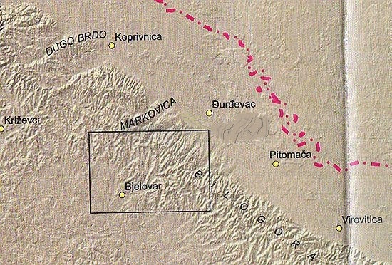 Bilogora Kroatien Wanderkarte - 1:25.000